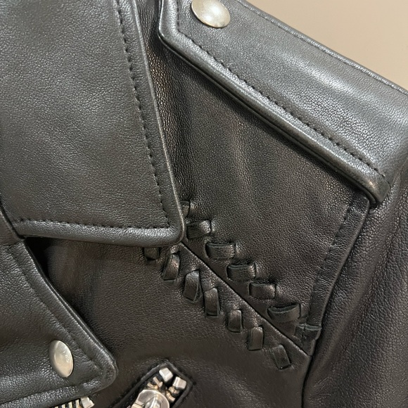 IRO fringe black leather jacket Sz 38 fits like US 2 retail $1395 - Picture 8 of 8